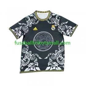 Fußballtrikots Real Madrid Versace Edition Schwarz 2024-2025 Kurzarm Heimtrikotsatz kaufen